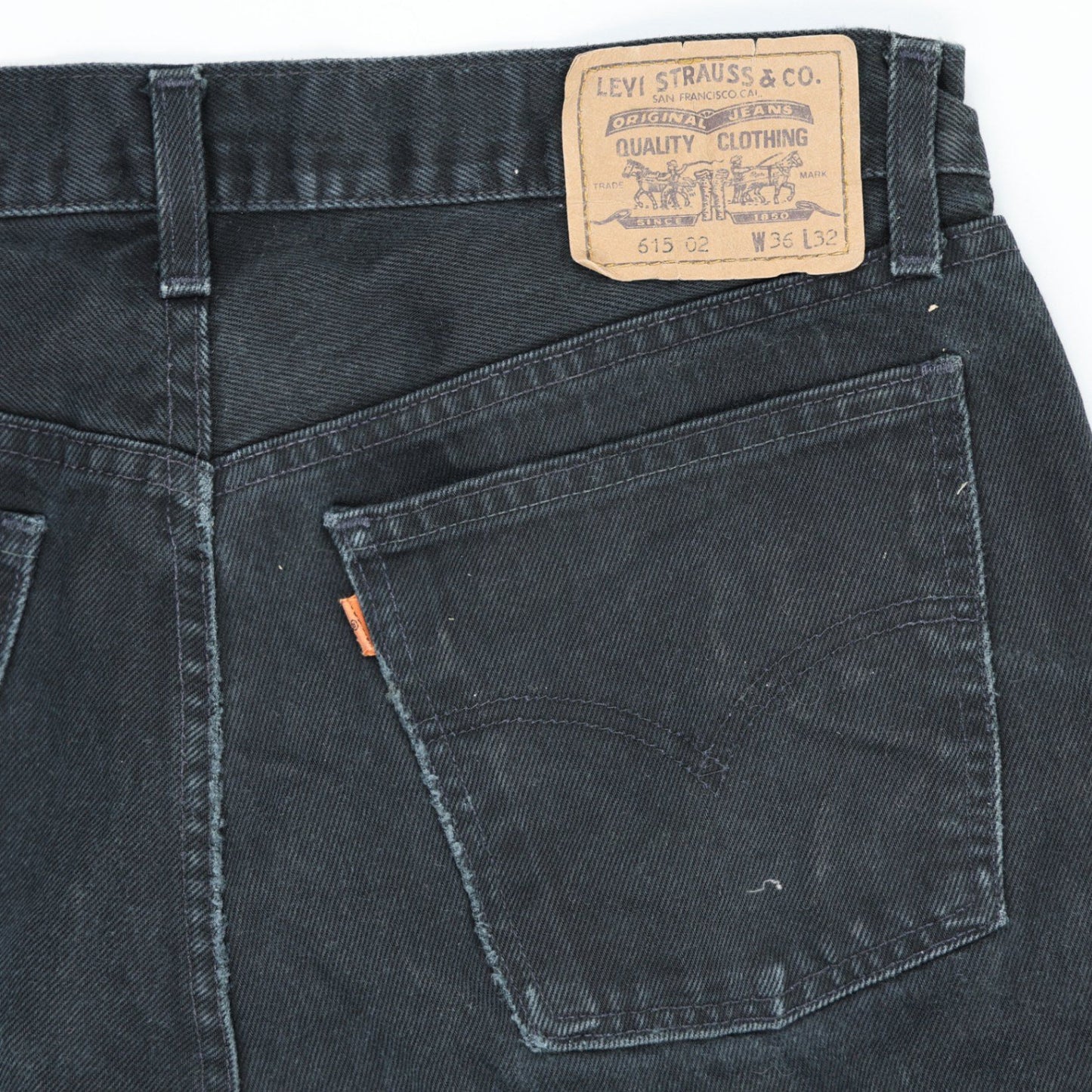 Levi's 615 Vintage Black Straight Fit Jeans W36 L32 Cotton