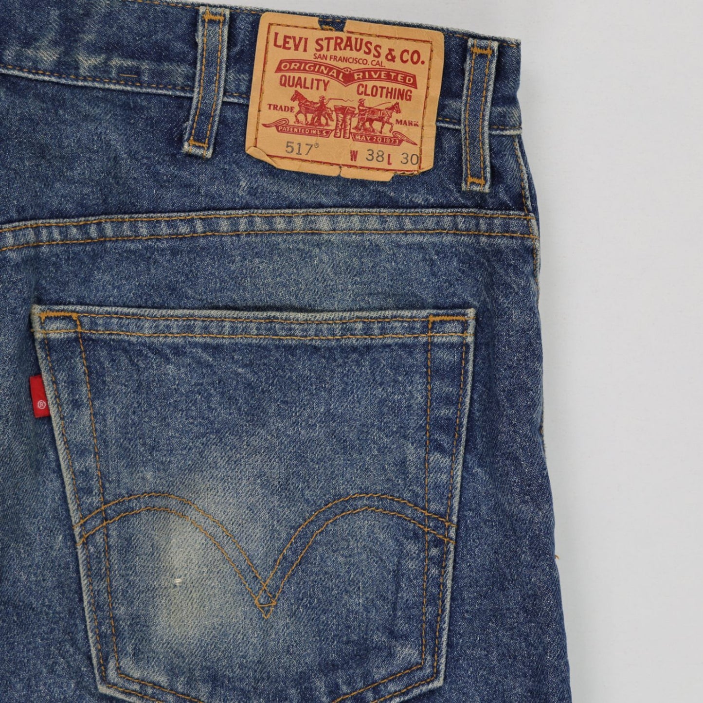 Levi's 517 Bootcut Jeans Blue 38W 30L Vintage Cotton Denim