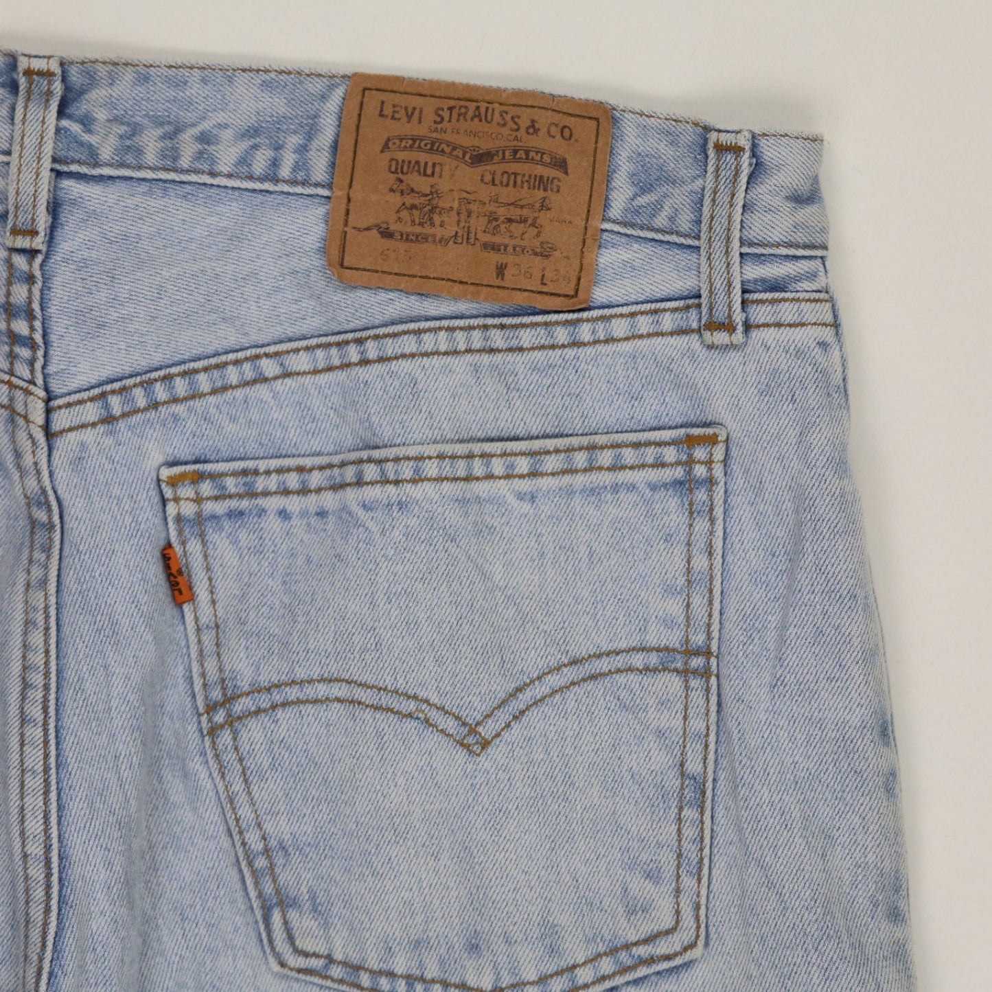 Levi's 501 Original Fit Light Blue Jeans W36 L32 Cotton Denim Straight Leg Vintage