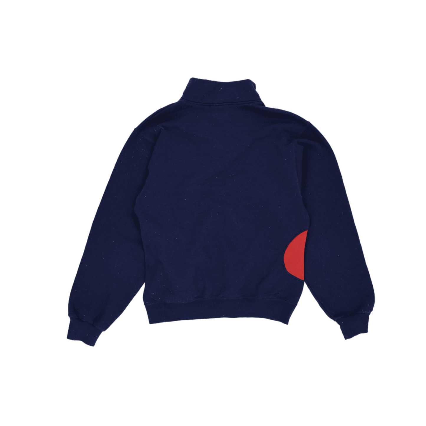 Nautica Vintage Navy Red Quarter Zip Sweatshirt Large Cotton Blend High Neck