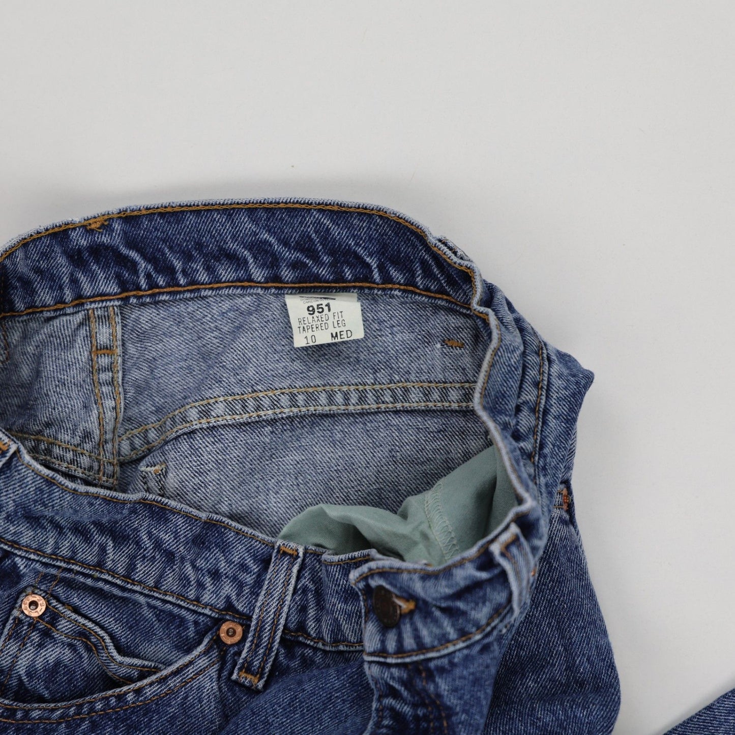 Levi's 951 Relaxed Fit Tapered Leg Women's Jeans Blue UK 10 Denim Cotton Vintage