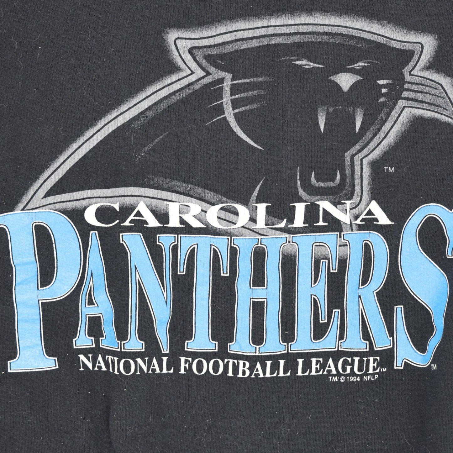 Competitor Vintage 1994 Carolina Panthers Crewneck Sweatshirt Black X-Large Cotton Blend