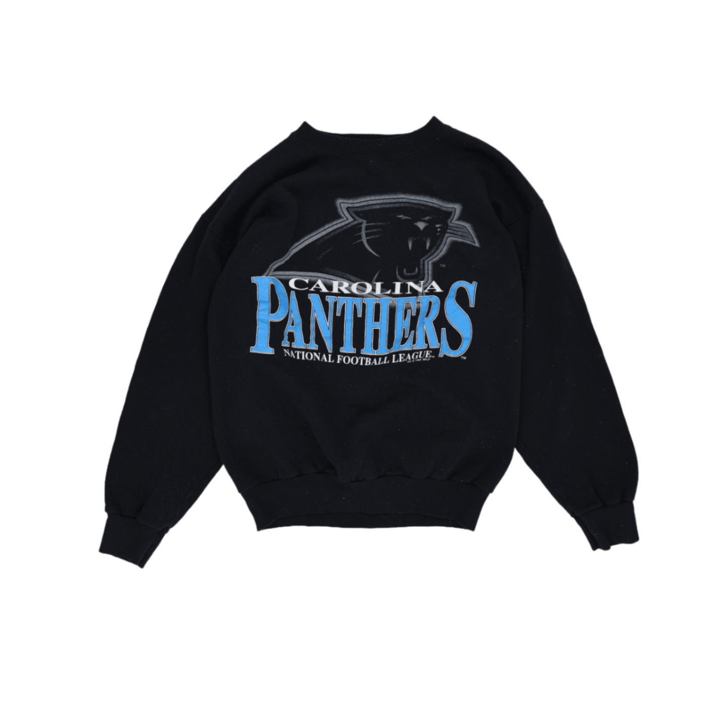 Competitor Vintage 1994 Carolina Panthers Crewneck Sweatshirt Black X-Large Cotton Blend