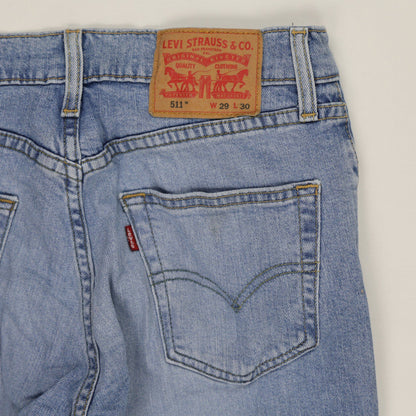 Levi's 511 Slim Fit Men's Blue Denim Jeans W29 L30 Cotton Excellent Condition