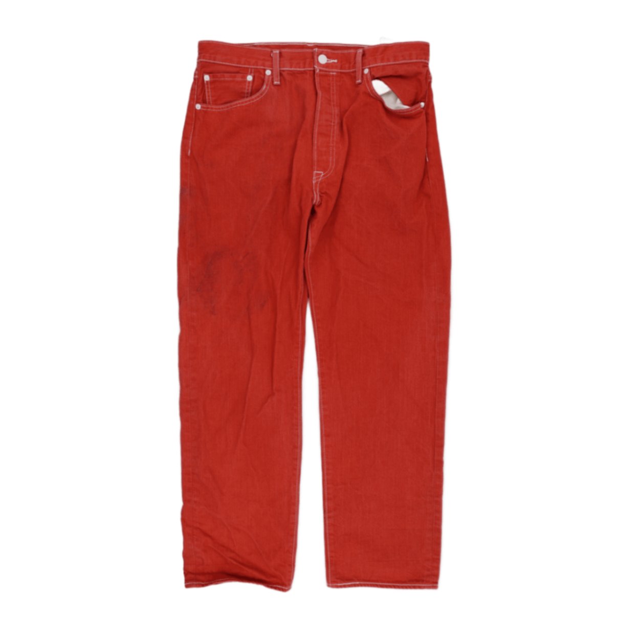 Levi's 501 Vintage Orange Straight Leg Jeans W36 L32 Cotton