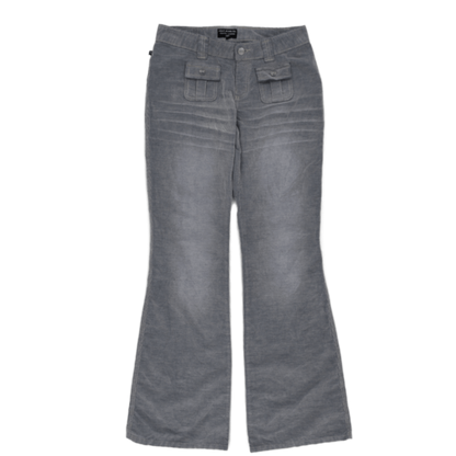 Ralph Lauren Vintage Grey Corduroy Flared Trousers W34 L33