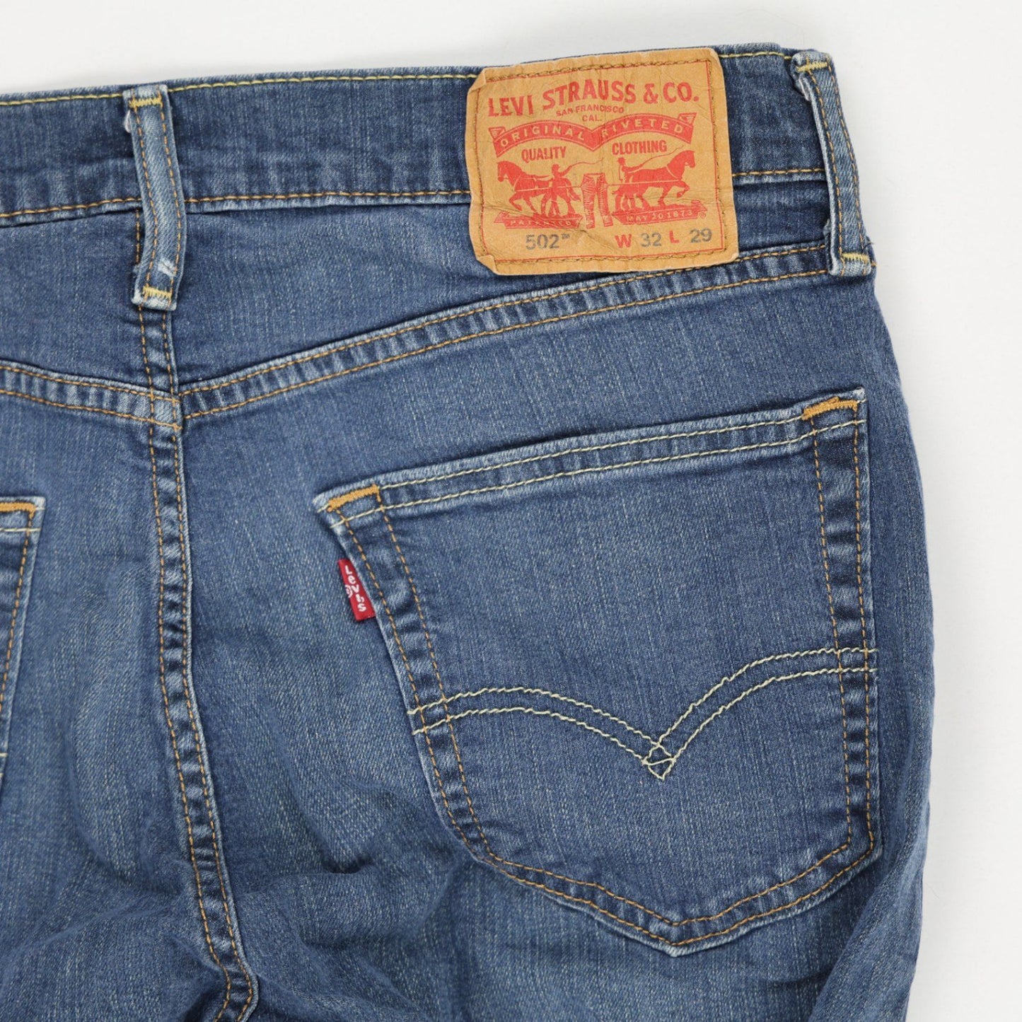 Levi's 502 Regular Taper Jeans Blue W32 L29 Cotton