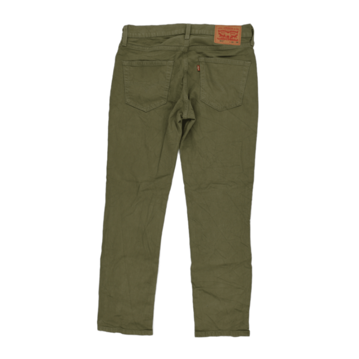 Levi's 511 Slim Fit Jeans Olive Green W31 L30 Cotton Men's Trousers