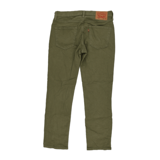 Levi's 511 Slim Fit Jeans Olive Green W31 L30 Cotton Men's Trousers