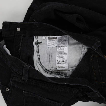 Levi's 505 Black Straight Fit Jeans W34 L30 Cotton Denim Vintage