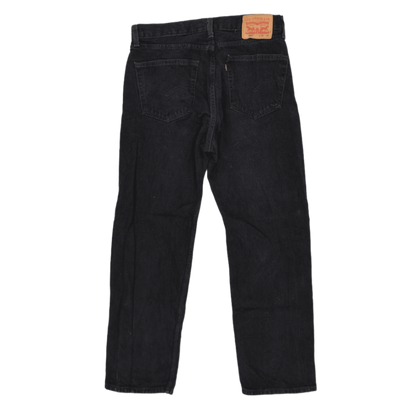 Levi's 505 Black Straight Fit Jeans W34 L30 Cotton Denim Vintage