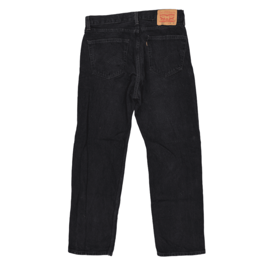 Levi's 505 Black Straight Fit Jeans W34 L30 Cotton Denim Vintage
