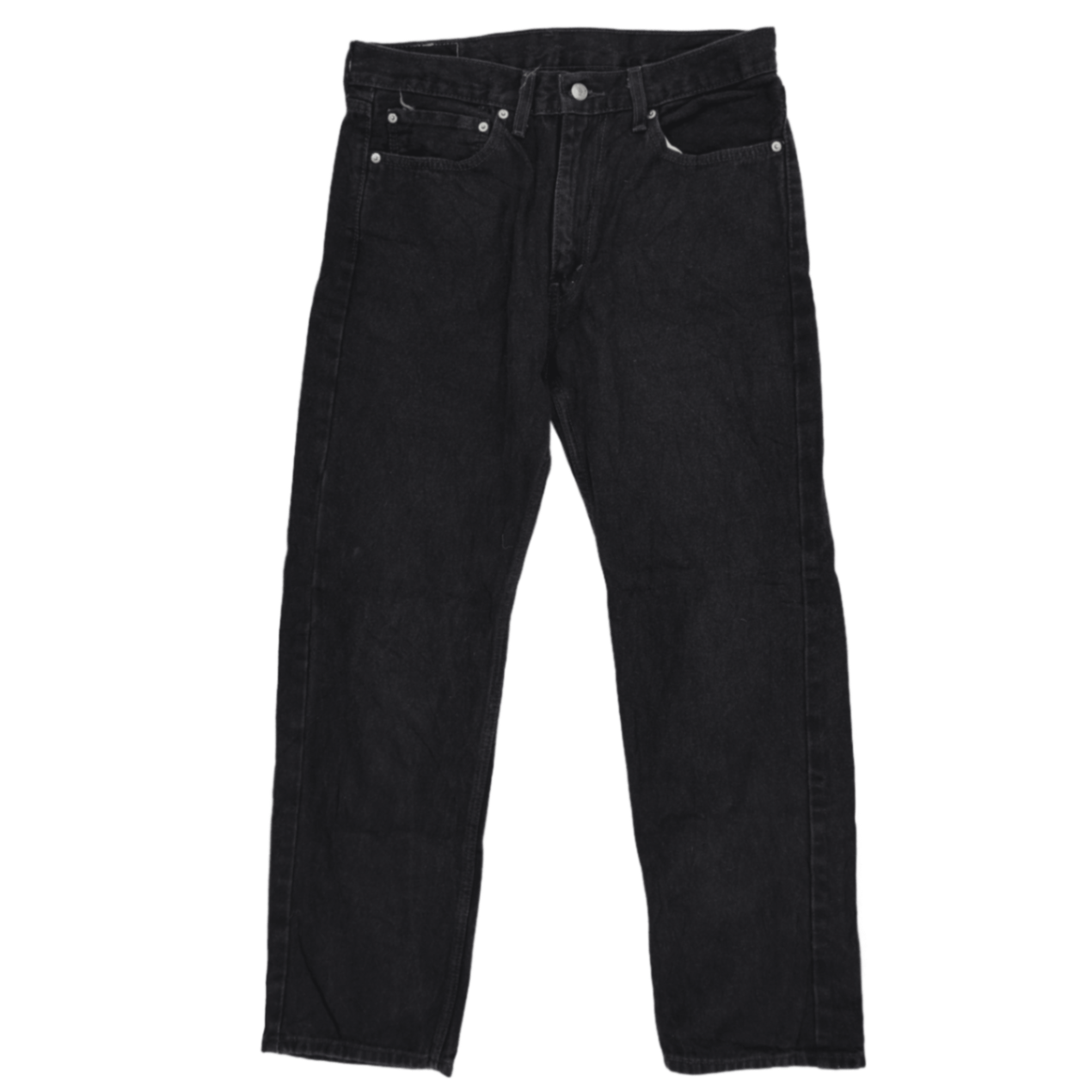 Levi's 505 Black Straight Fit Jeans W34 L30 Cotton Denim Vintage