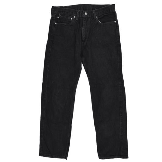 Levi's 505 Black Straight Fit Jeans W34 L30 Cotton Denim Vintage
