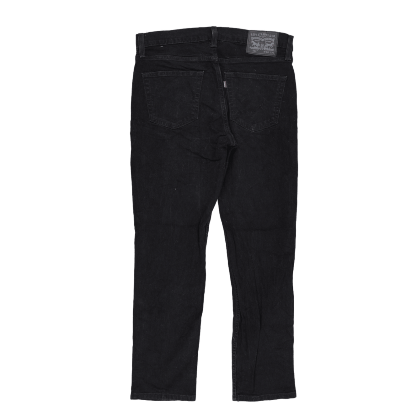 Levi's 511 Slim Fit Black Jeans W34 L30 Cotton Blend Mens Trousers