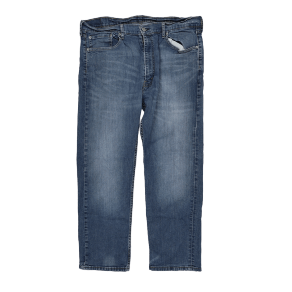 Levi's 505 Regular Fit Blue Denim Jeans W40 L30 Cotton Blend Straight Leg Vintage