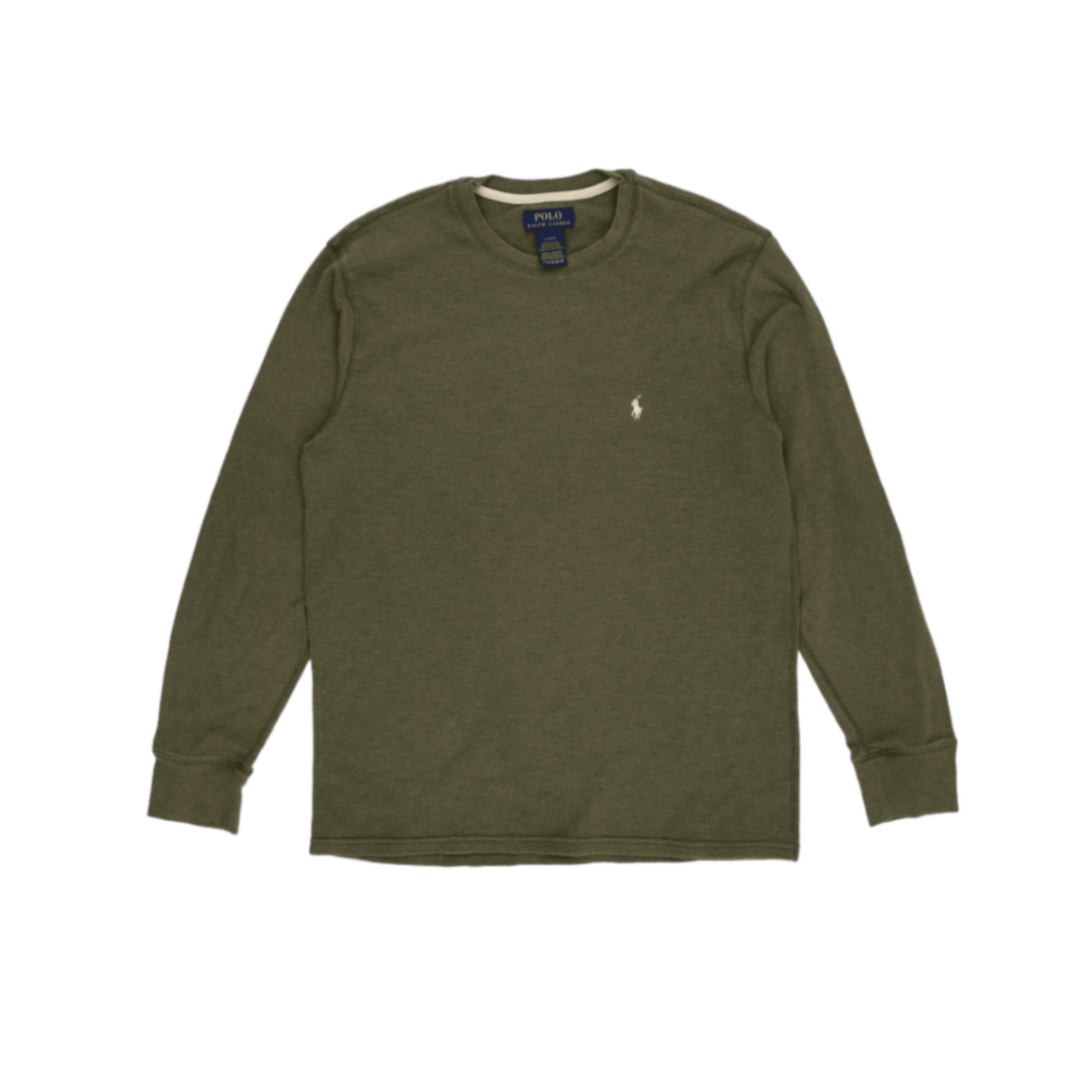 Polo Ralph Lauren Olive Crew Neck Casual Sweatshirt Size L Cotton Polyester Blend