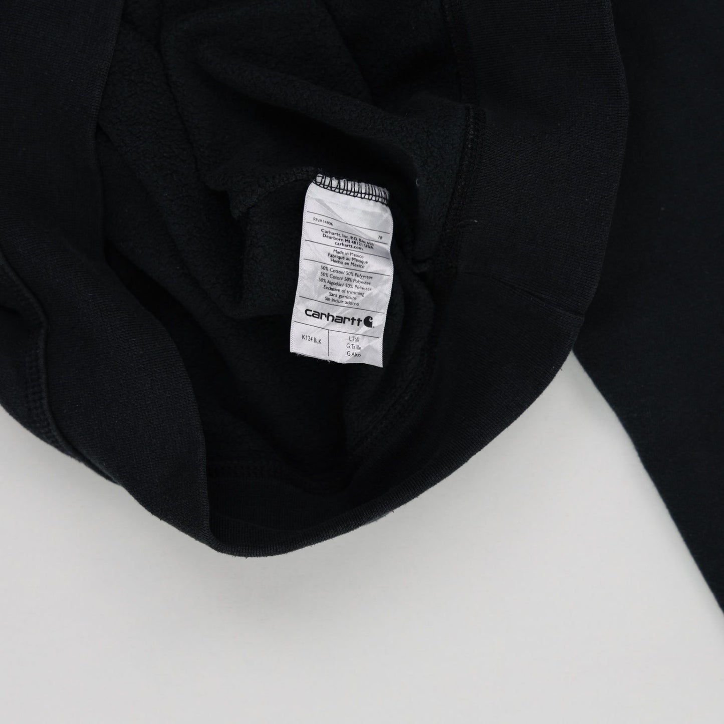 Carhartt Black Crewneck Sweatshirt Large 50 Cotton 50 Polyester