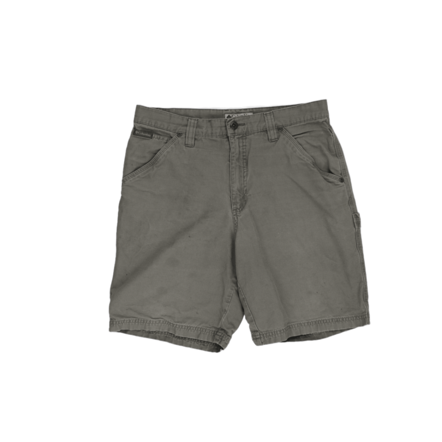 Columbia Grey Cargo Shorts for Men Size 32 Cotton 9 Inch Inseam