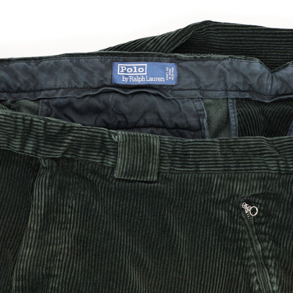 Polo Ralph Lauren Vintage Dark Green Corduroy Cargo Trousers 36W Large