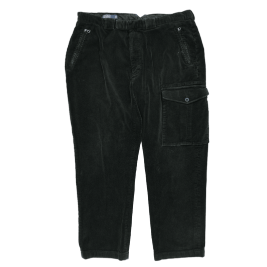Polo Ralph Lauren Vintage Dark Green Corduroy Cargo Trousers 36W Large