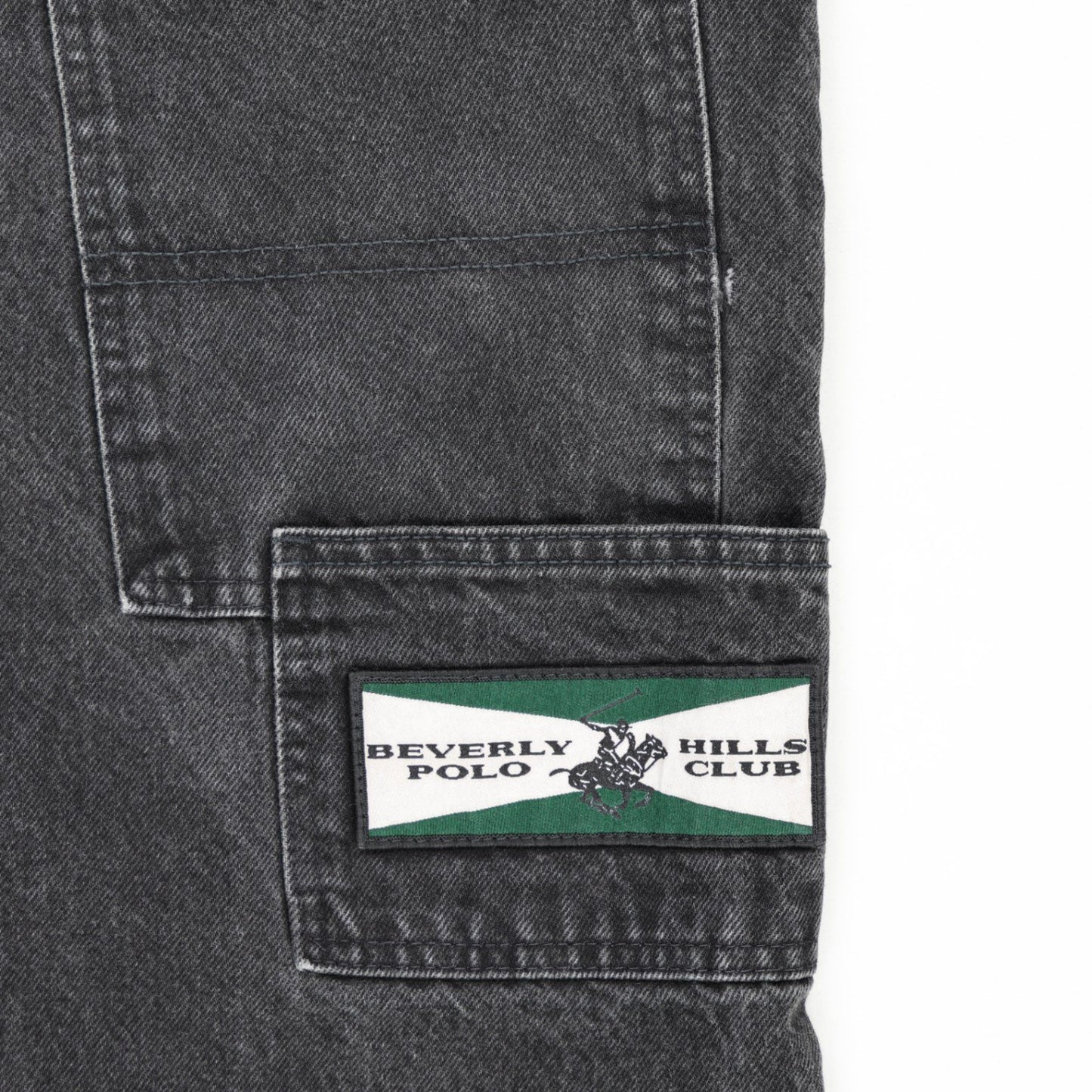 Beverly Hills Polo Club Black Denim Shorts 34 Inch Cotton Vintage