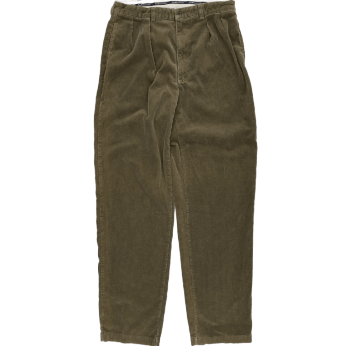 Polo Ralph Lauren Olive Corduroy Trousers 30x29 100% Cotton Vintage Mens