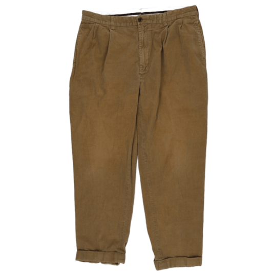 Ralph Lauren Men's Corduroy Trousers Beige 33x34 100% Cotton Vintage