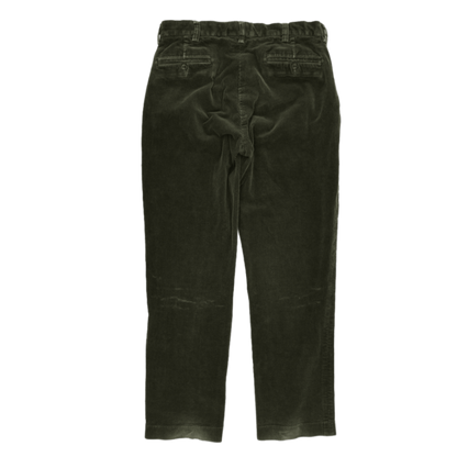 Polo Ralph Lauren Olive Corduroy Trousers 36R 31 Inseam 98 Cotton 2 Elastane