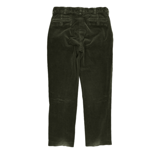 Polo Ralph Lauren Olive Corduroy Trousers 36R 31 Inseam 98 Cotton 2 Elastane