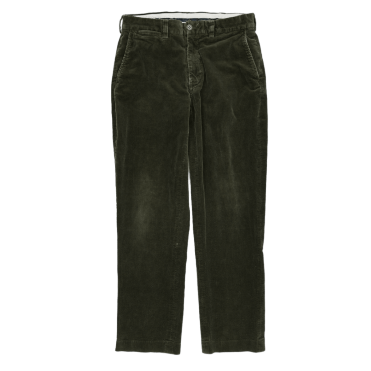 Polo Ralph Lauren Olive Corduroy Trousers 36R 31 Inseam 98 Cotton 2 Elastane