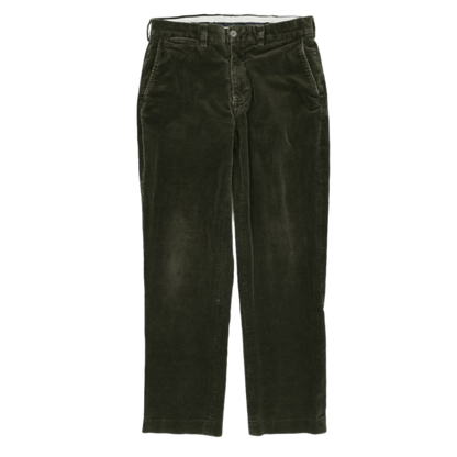 Polo Ralph Lauren Olive Corduroy Trousers 36R 31 Inseam 98 Cotton 2 Elastane