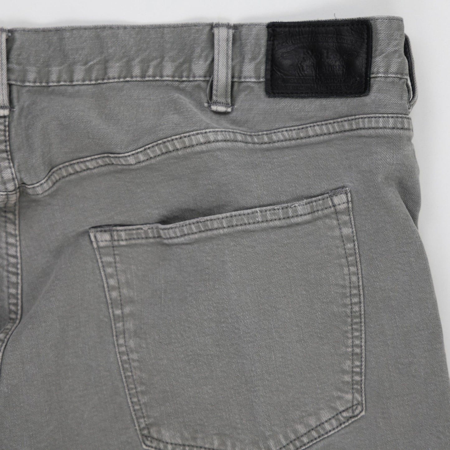 Ralph Lauren Polo Blake Grey Slim Fit Men's Trousers 34x34 Cotton