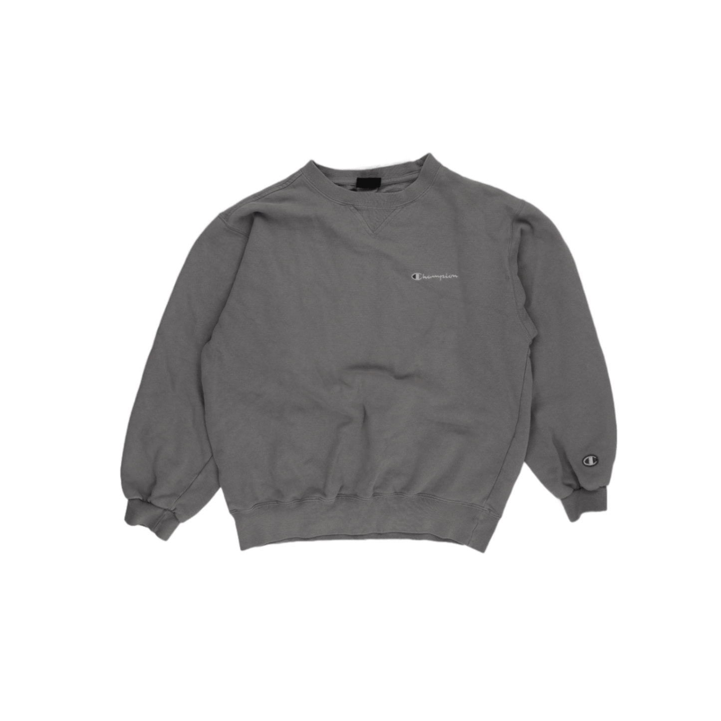 Champion Men's Grey Crewneck Sweatshirt Cotton Blend Size M