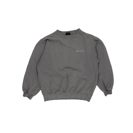 Champion Men's Grey Crewneck Sweatshirt Cotton Blend Size M