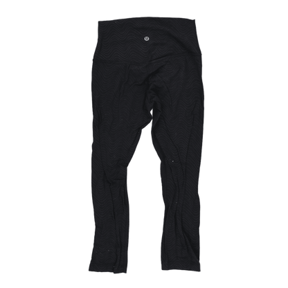 Lululemon Black High Waist Patterned Leggings Size 4 Small Nylon Elastane Blend