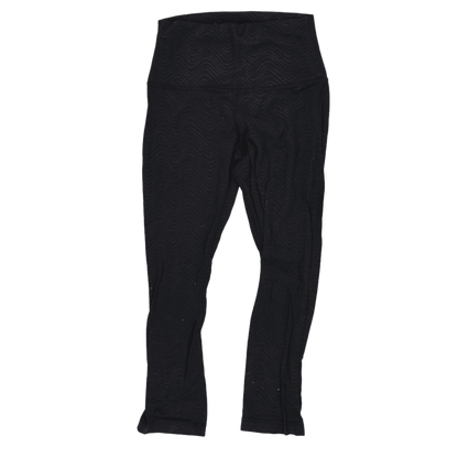 Lululemon Black High Waist Patterned Leggings Size 4 Small Nylon Elastane Blend