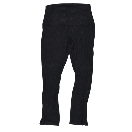 Lululemon Black High Waist Patterned Leggings Size 4 Small Nylon Elastane Blend