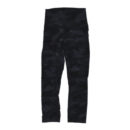 Lululemon High Rise Camo Leggings Black Camo Size 4 Nylon Blend