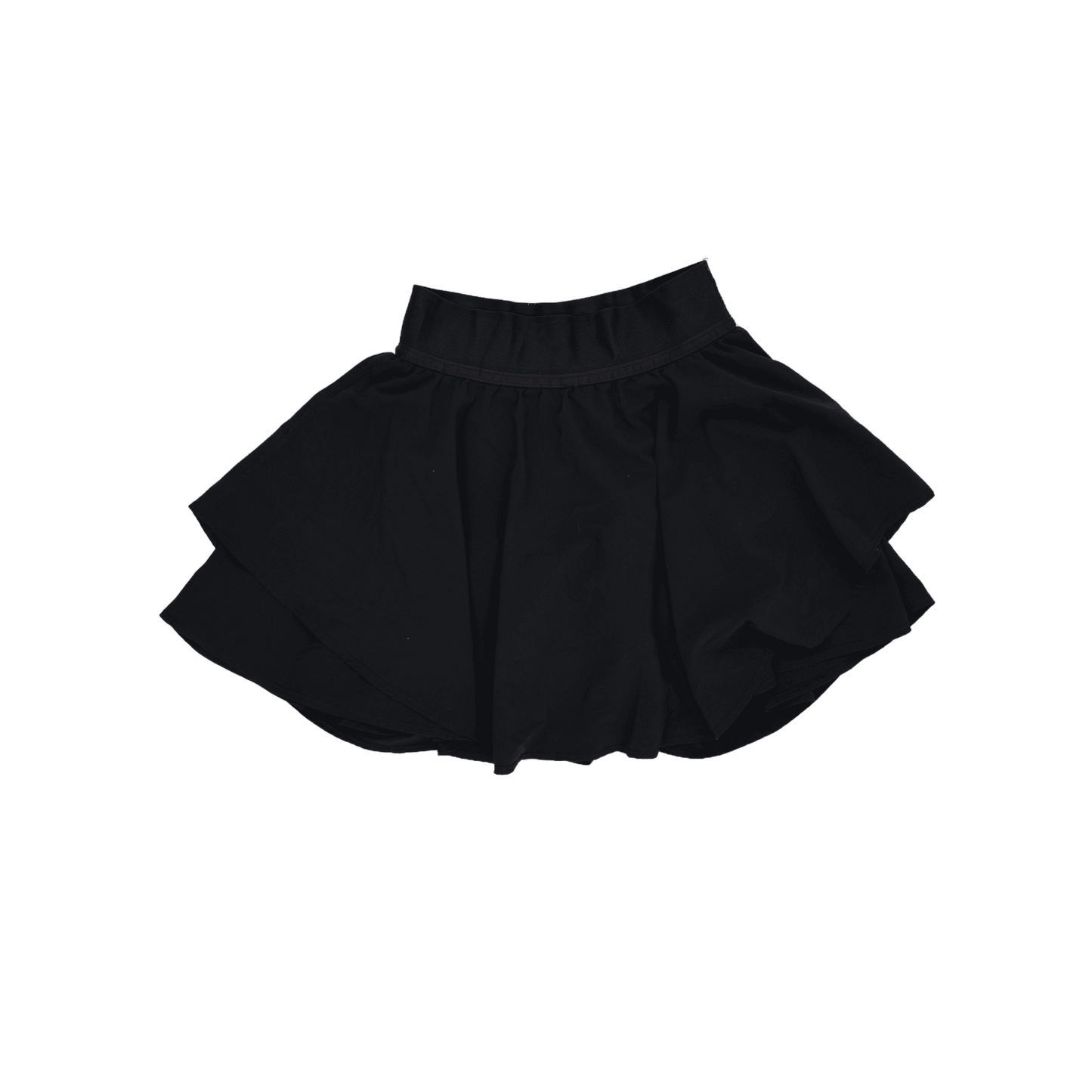 Lululemon Women's Black Athletic Ruffle Skirt Size 2 XS Polyester Blend