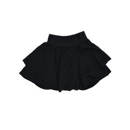 Lululemon Women's Black Athletic Ruffle Skirt Size 2 XS Polyester Blend