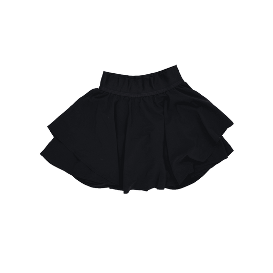 Lululemon Women's Black Athletic Ruffle Skirt Size 2 XS Polyester Blend