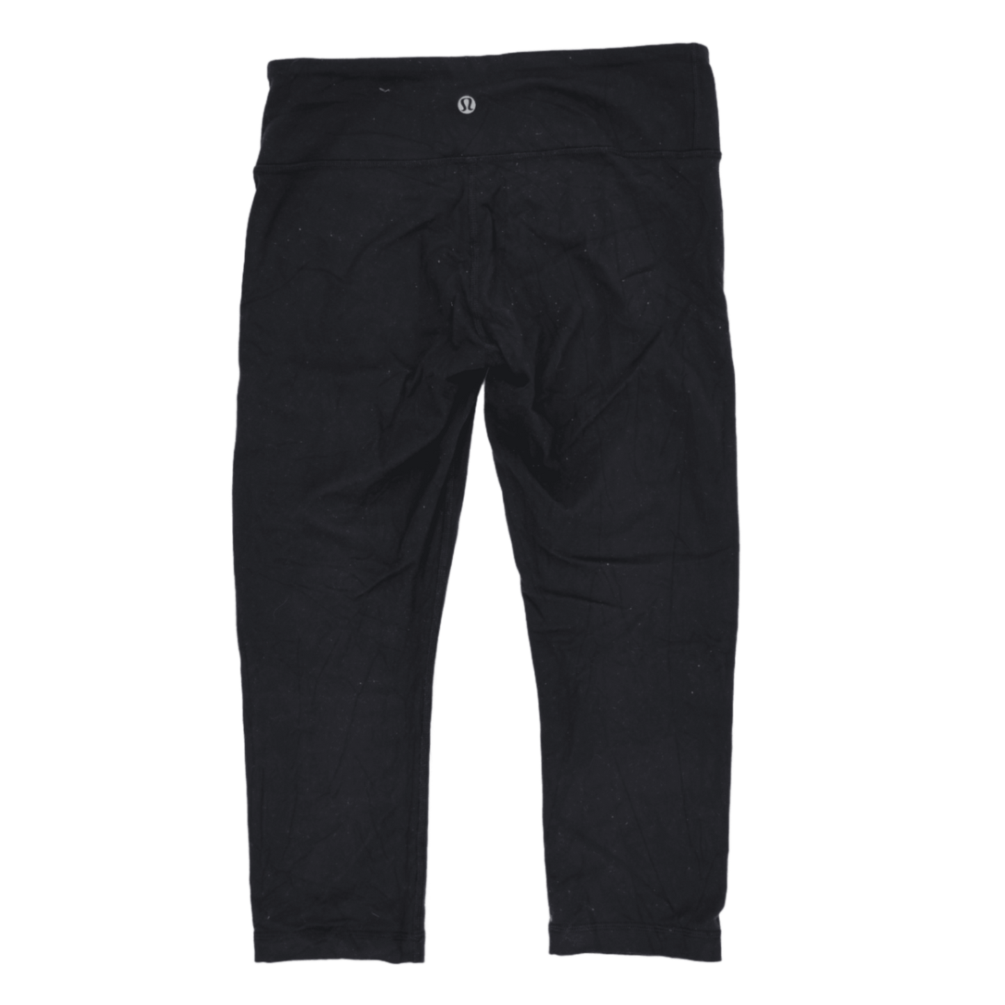 Lululemon High Rise Black Cropped Leggings Women's Size Small Stretch Cotton Blend