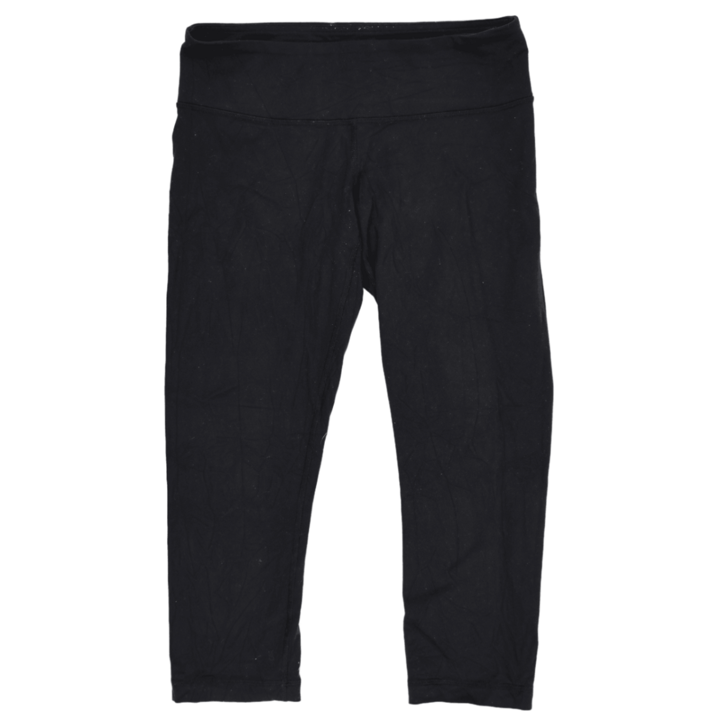 Lululemon High Rise Black Cropped Leggings Women's Size Small Stretch Cotton Blend
