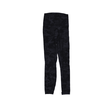 Lululemon Wunder Under High Rise Camo Leggings Black Camo Size 6 Nylon Blend