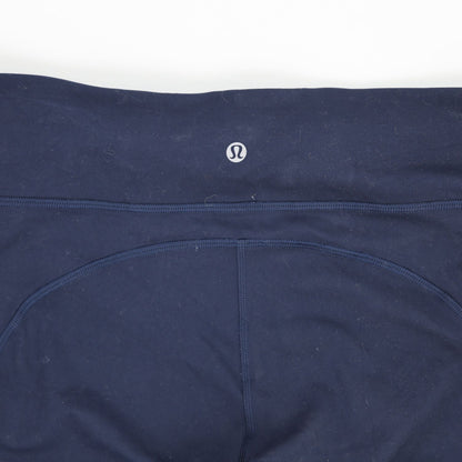 Lululemon Navy Blue Crop Leggings Women Size 8 Performance Stretch Fabric