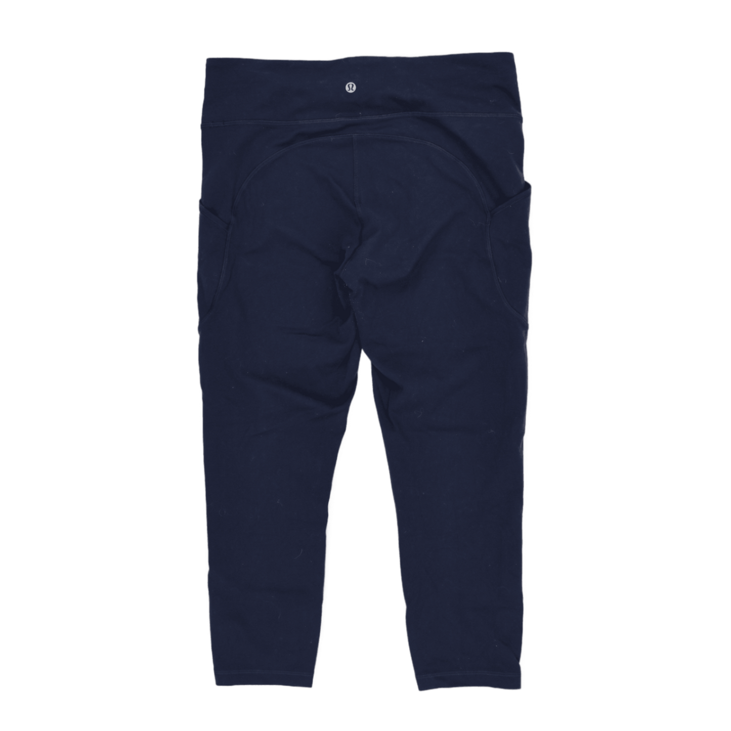 Lululemon Navy Blue Crop Leggings Women Size 8 Performance Stretch Fabric