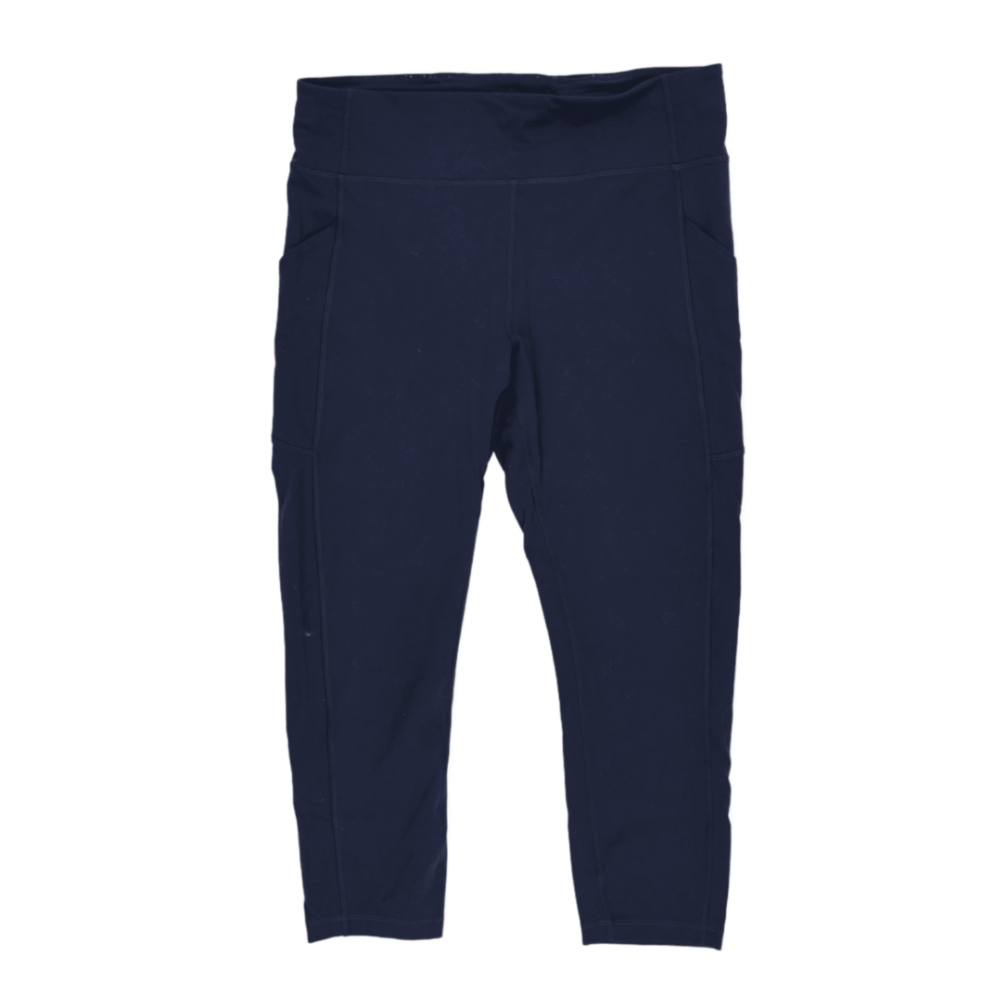 Lululemon Navy Blue Crop Leggings Women Size 8 Performance Stretch Fabric