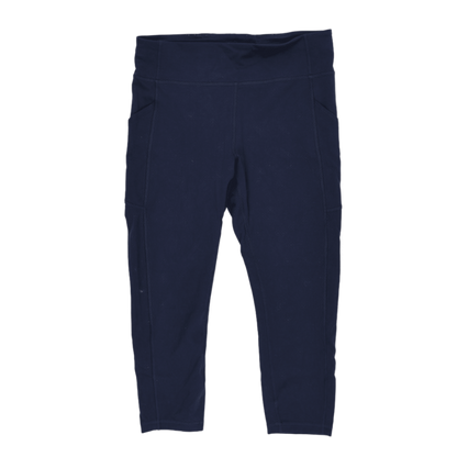 Lululemon Navy Blue Crop Leggings Women Size 8 Performance Stretch Fabric