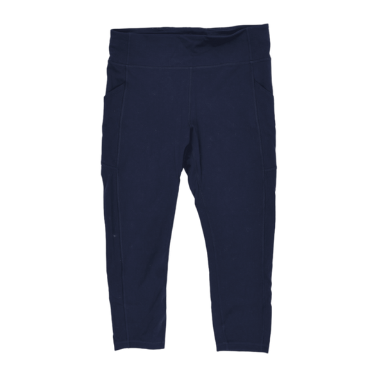 Lululemon Navy Blue Crop Leggings Women Size 8 Performance Stretch Fabric